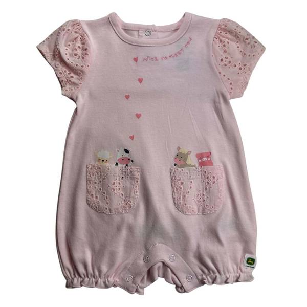Photo of Infant Girls' Nice to Meet You Interlock Romper