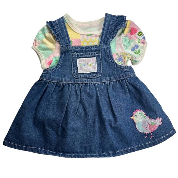 Photo of Infant Girls' Patchwork Denim Jumper Set
