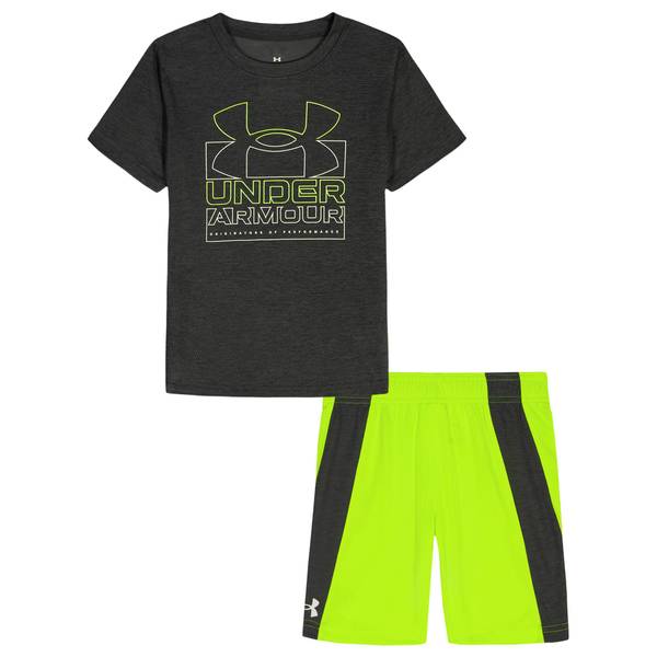 Photo of Boy's Logo Twist Short Sleeve Tee and Mesh Shorts