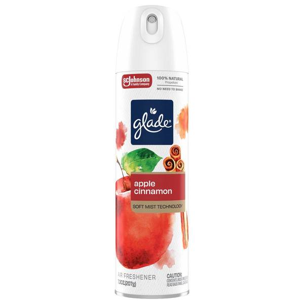 Glade 7.3oz Apple Cinnamon Soft Mist Odor Fighting Aerosol Air Freshener