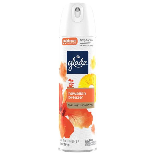 Glade 7.3oz Hawaiian Breeze Soft Mist Odor Fighting Aerosol Air Freshener