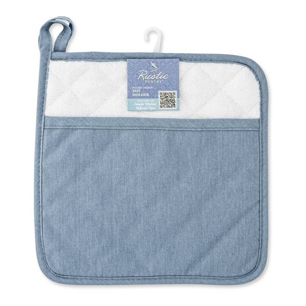 Photo of 9x9" Pot Holder with Pocket - Blue