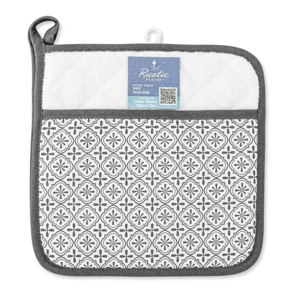 Photo of 9x9" Pot Holder with Pocket -Charcoal Print