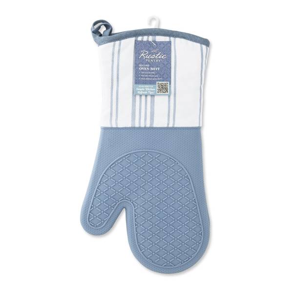 Photo of 7x13" Silicone Oven Mitt - Blue Print