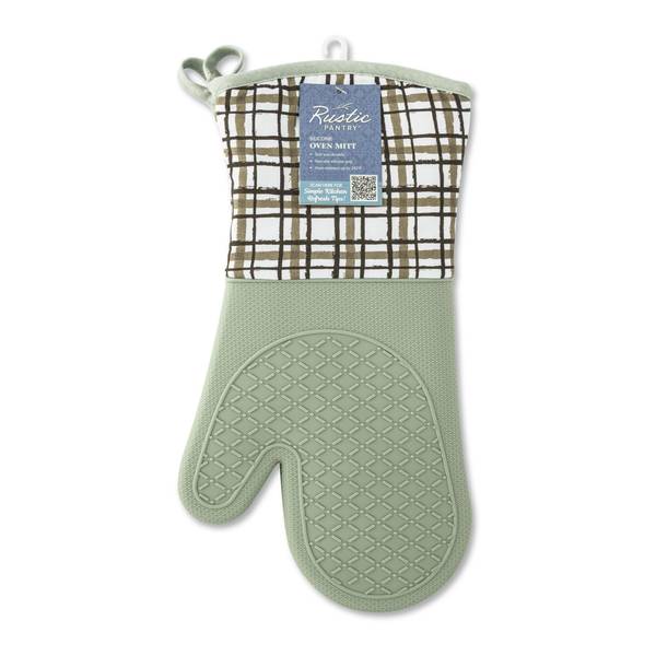 Photo of 7x13" Silicone Oven Mitt - Sage Print