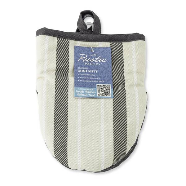 Photo of Mini Mitt With Silicone - Charcoal/Natural/Light Grey Print