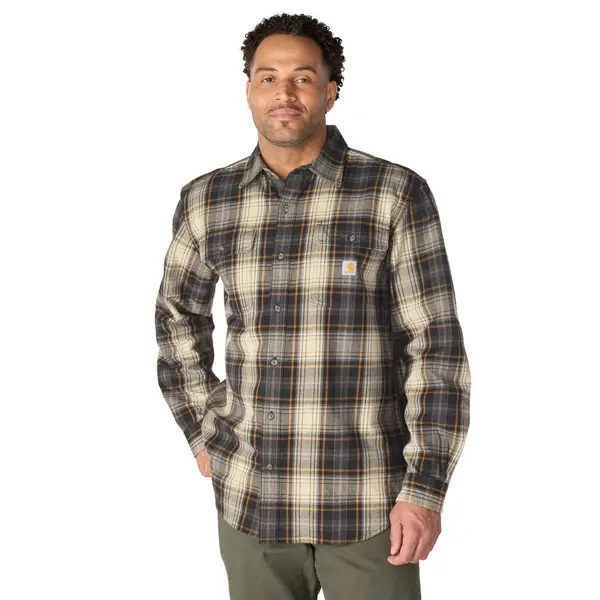 Carhartt Men's Loose Fit Heavyweight Flannel Long-Sleeve Plaid