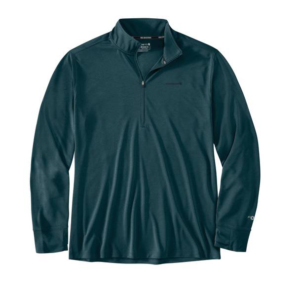 Carhartt Men's Force Sun Defender Relaxed 12-Zip | Dark Harbor Teal Heather | L