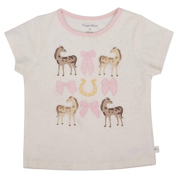 Photo of Toddler Girl's Short Sleeve Horses Tee