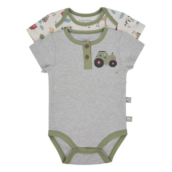 Photo of Infant Boy's 2-Pack Short Sleeve Farm Bodysuits