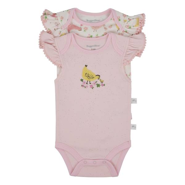 Photo of Infant Girl's 2-Pack Short Sleeve Chick Bodysuits