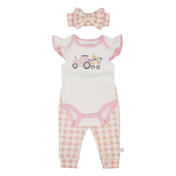 Photo of Infant Girl's 2-Piece Tractor Jogger Set