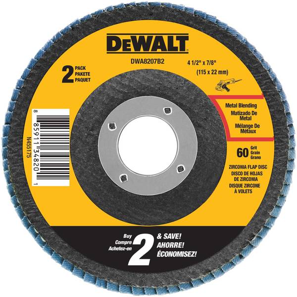 Photo of 4-1/2" x 7/8" 60 Grit Zirconia T29 2-Pack
