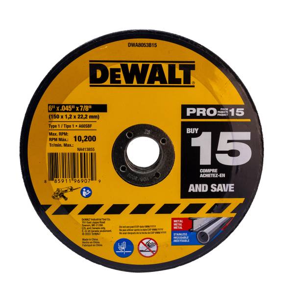 Photo of 6" x .045" x 7/8" Cut-Off Wheel 15-Pack