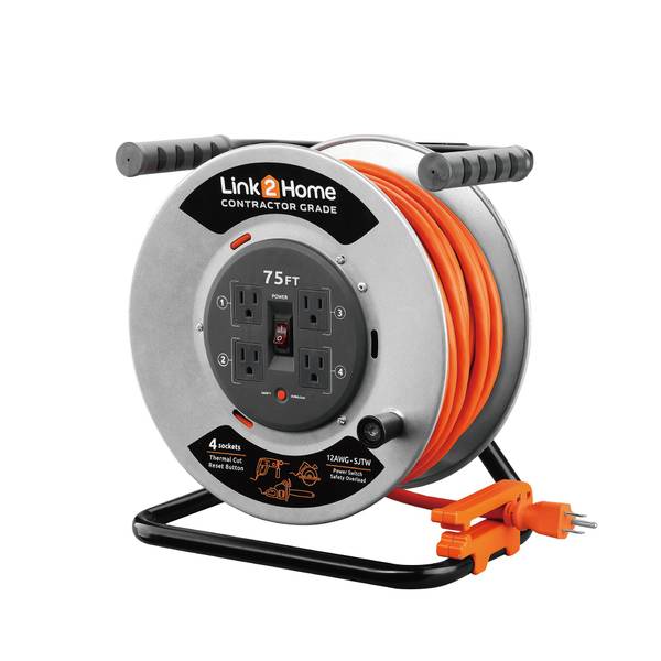 Photo of 75' Retractable Extension Cord Reel