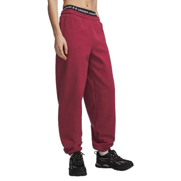 Under Armour Women's Icon Fleece: Reinvented Gym Pants, XL, Claret Lt Hr/Claret