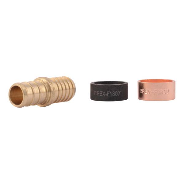 SharkBite 1/2" PEX Barb Brass Polybutylene Coupling Fitting