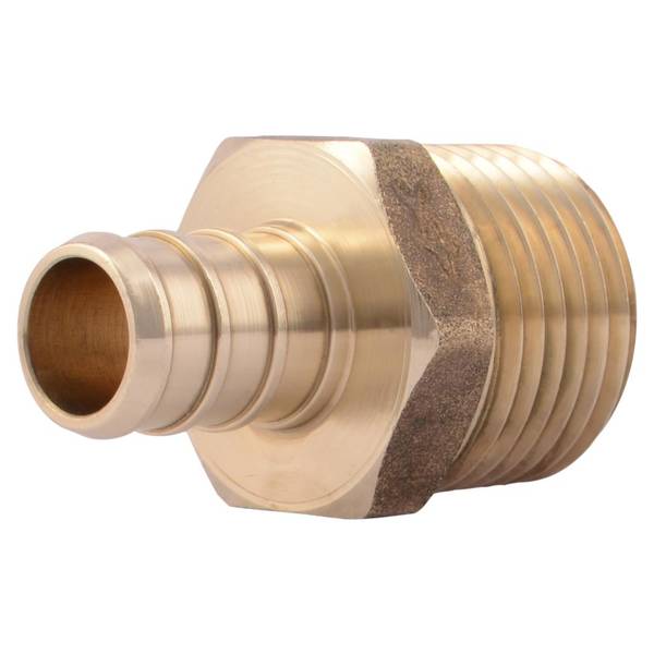 SharkBite 10 Pack 1/2" PEX Barb x 1/2" MIP Brass Reducing Adapter Fitting