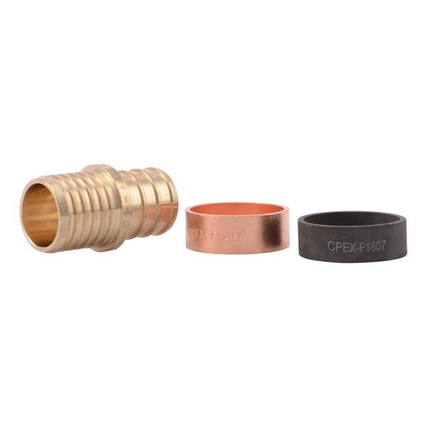 SharkBite 3/4" PEX Barb Brass Polybutylene Coupling Fitting