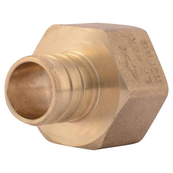 SharkBite 3/4" PEX Barb x 3/4" FIP Brass Reducing Adapter Fitting