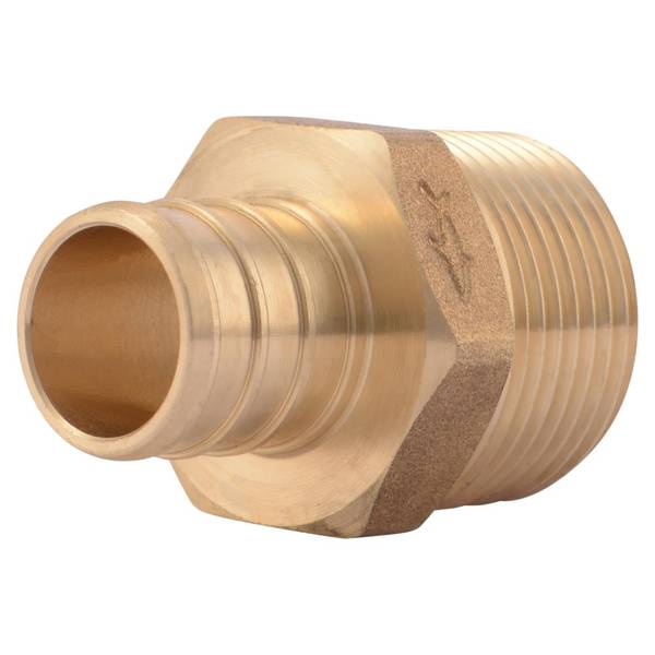 SharkBite Push to Connect 3/4 in. Barb each X 3/4 in. D MPT Brass 90 Degree Elbow
