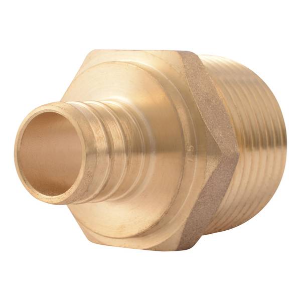 SharkBite 3/4 in. PEX Barb X 1 in. D MIP Brass Reducing Adapter