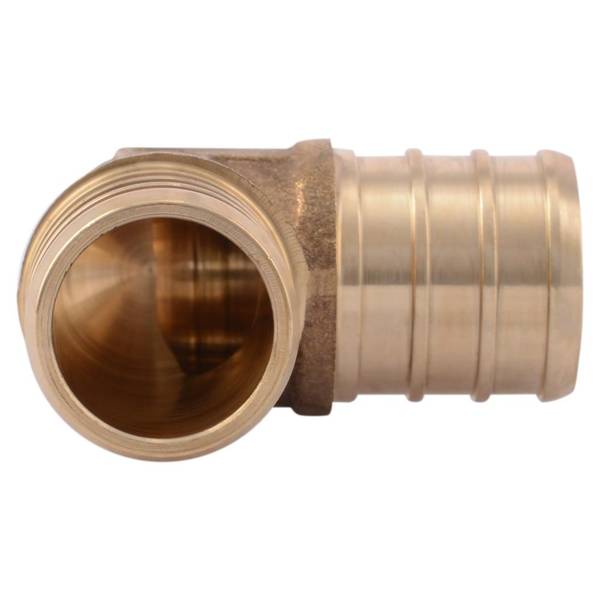 SharkBite 3/4 in. Barb X 3/4 in. D Barb Brass Elbow Adapter