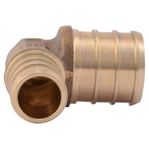 SharkBite 3/4"x1/2" PEX Barb Brass 90-Degree Reducing Elbow Fitting