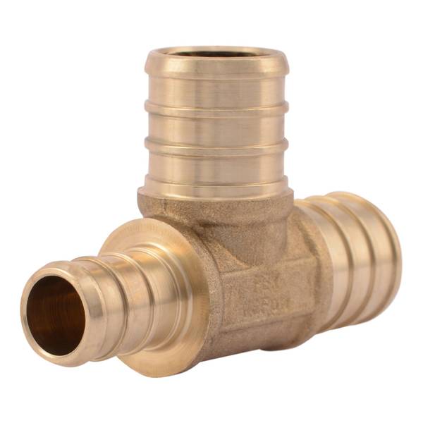 SharkBite 3/4"x1/2"x3/4" PEX Barb Brass Reducing Tee Fitting