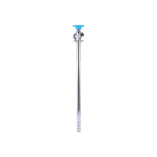 SharkBite 8-in L x 1/2-in Push-to-connect Brass Anti-Siphon Frost Resistant Multi Turn Sillcock