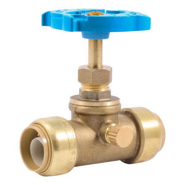 Sharkbite 3/4in PTC T x 3/4in S Brass Stop & Waste Valve - 24635LF