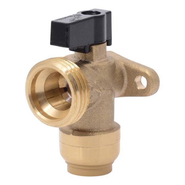 SharkBite 1/2 in. PTC X 3/4 in. MHT Brass Washing Machine Angle Valve