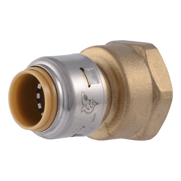 Max Pipe Coupling, 1/2 in PTC x 3/4 in FNPT, Brass, 250 psi Pressure