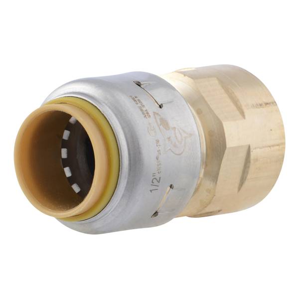 Photo of Max 1/2" Push-to-Connect x 1/2" FNPT Brass Adapter Fitting