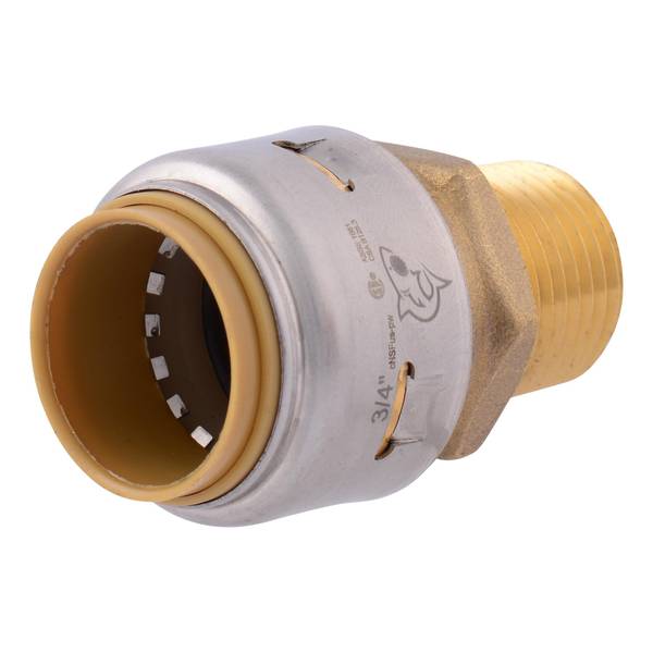 SharkBite Max 3/4" Push-to-Connect x 1/2" MIP Brass Reducing Adapter Fitting
