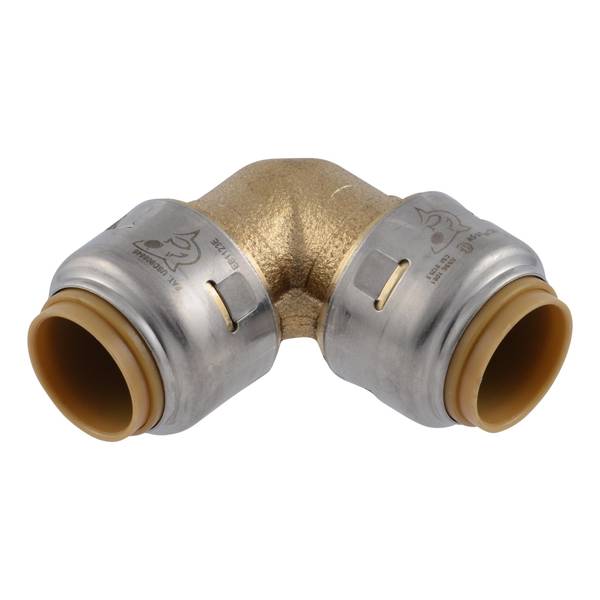 Photo of Max 1/2" Brass 90-Degree Push-to-Connect Elbow Fitting