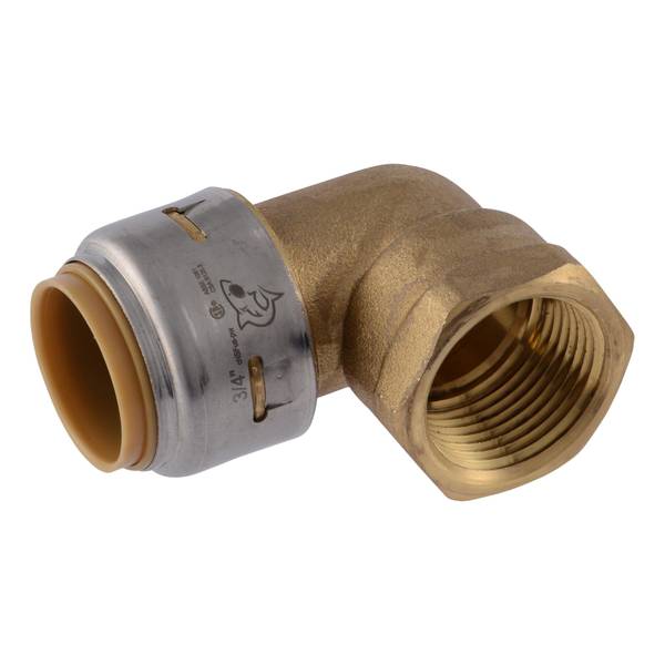 SharkBite Max 3/4" Push-to-Connect x FIP Brass 90-Degree Elbow Fitting