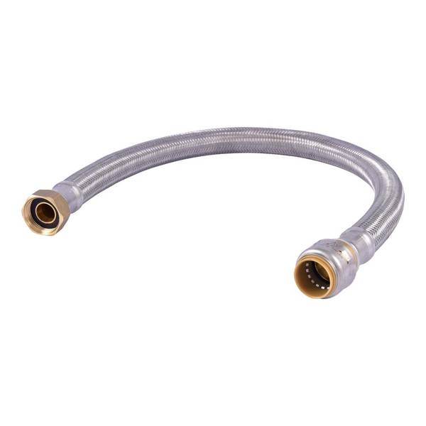 SharkBite Max 3/4"x 3/4"x24" Braided Stainless Steel Water Heater Connector
