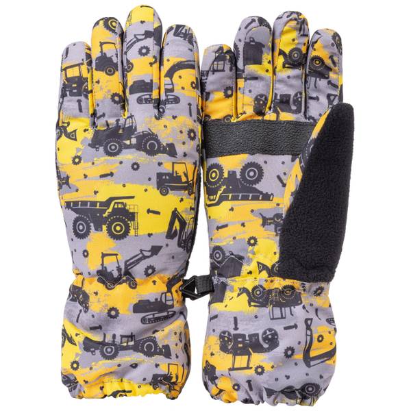Photo of Boy's Construction Print Ski Gloves