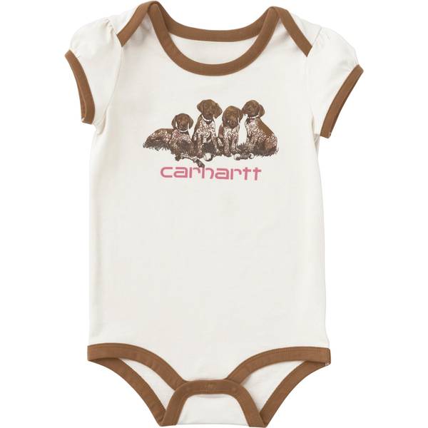 Photo of Infant Girl's Short Sleeve Puppies Bodysuit
