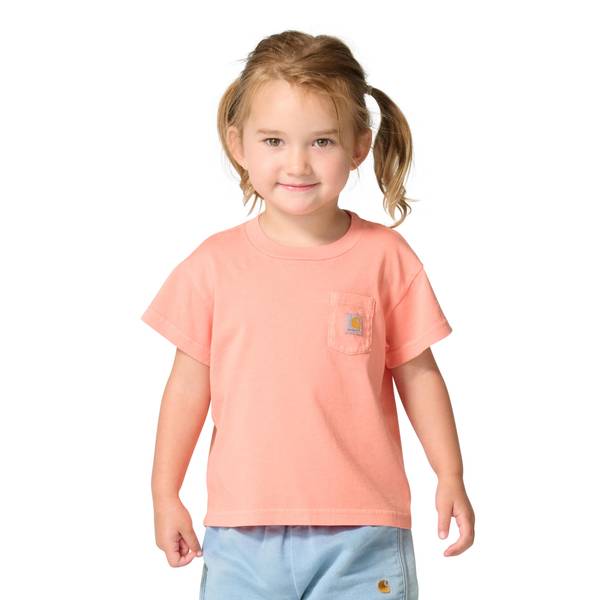 Photo of Girl's Short Sleeve Garment Dye Pocket T-Shirt