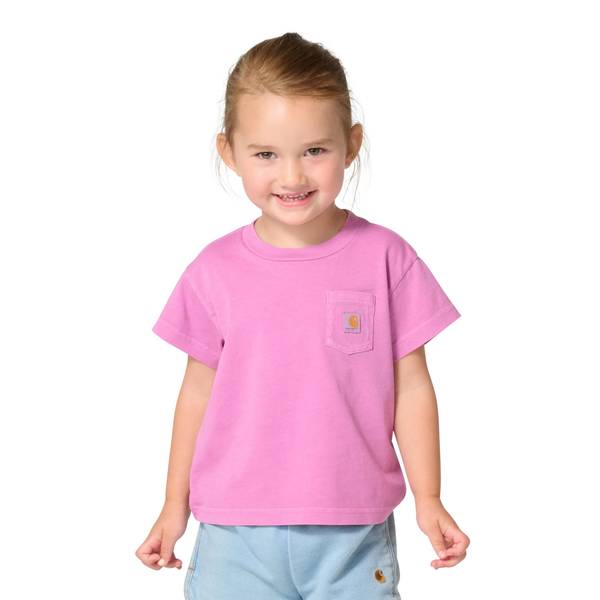 Photo of Girl's Short Sleeve Garment Dye Pocket T-Shirt