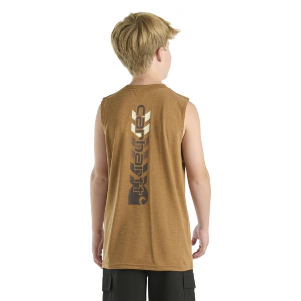 Photo of Boy's Sleeveless Graphic Logo T-Shirt