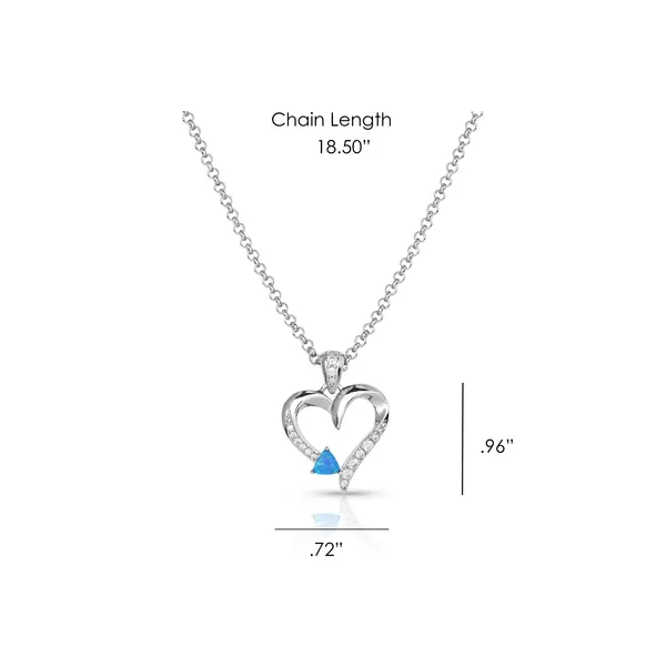 Montana Silversmiths Love Everlasting Opal Crystal Necklace