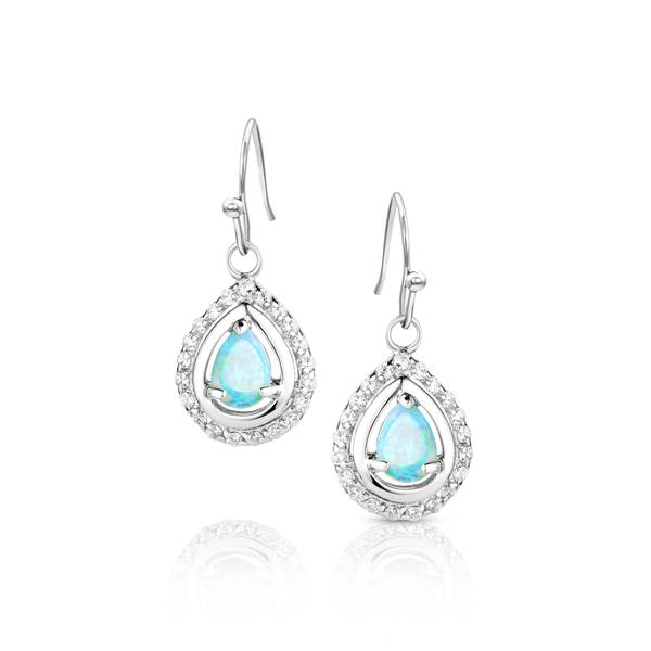 Photo of River Lights on Ice Teardrop Earrings