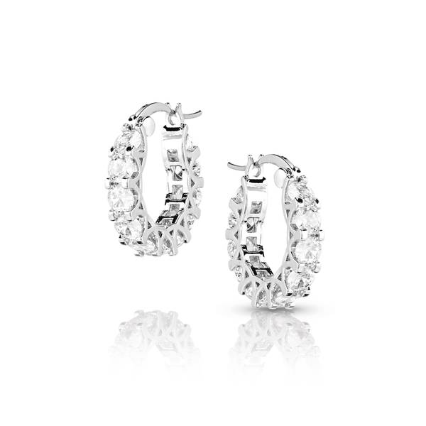 Photo of Dazzling Delight Crystal Hoop Earrings