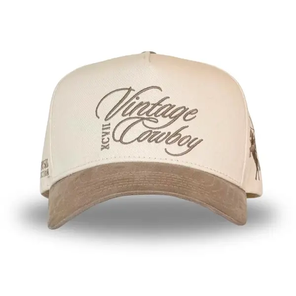 Citrusy Vintage Cowboy Trucker Hat - YP-VGCV-HPAI-OS  display picture 3