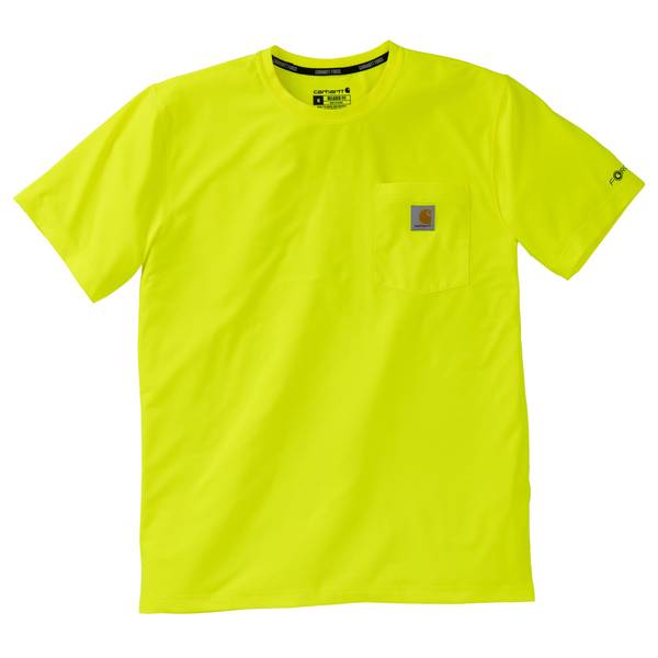 Carhartt Men's Force Relaxed Color Enhanced T-Shirt, Brite Lime, S