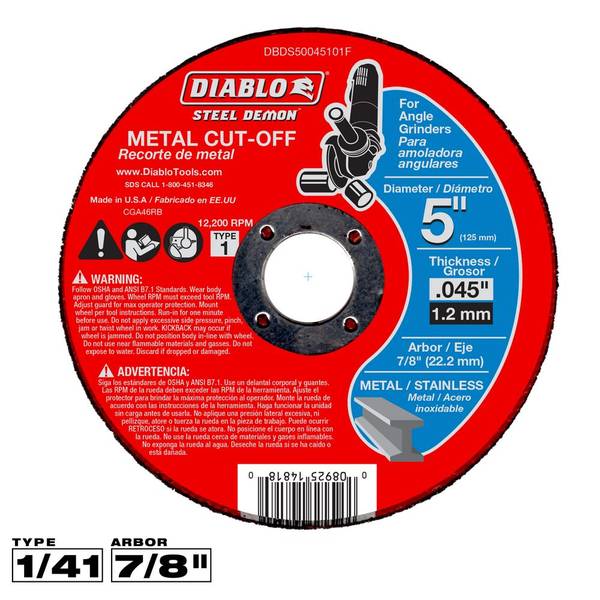 Photo of 5" Metal Cut-Off Disc