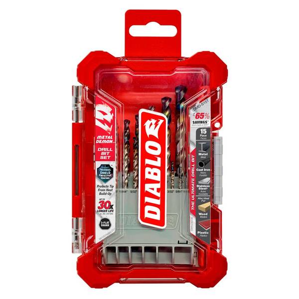 Photo of Metal Demon Drill Bits Set for Mild, Hardened and Stainless Steels 15 Piece